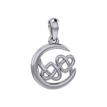 Celtic Double Heart On The Moon Pendant TPD6044 - Jewelry